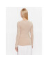Gina Tricot Блуза Basic 18863 Бежов Slim Fit - Pepit.bg