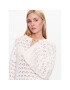 Gina Tricot Пуловер Knitted openwork sweater 19466 Бял Regular Fit - Pepit.bg