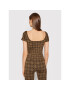 Guess Блуза O1BA3A ZZ04N Кафяв Slim Fit - Pepit.bg