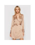 Guess Коктейлна рокля Eden Wrap W1GK02 RD8G2 Кафяв Regular Fit - Pepit.bg