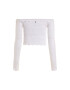 Guess Пуловер Pointelle Deeta W3GR11 Z36H2 Бял Regular Fit - Pepit.bg