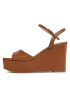 Guess Сандали Zione2 FL6ZNE LEA03 Кафяв - Pepit.bg