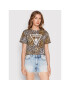 Guess Тишърт E2GI01 JA900 Кафяв Cropped Fit - Pepit.bg