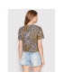 Guess Тишърт E2GI01 JA900 Кафяв Cropped Fit - Pepit.bg