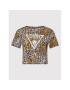 Guess Тишърт E2GI01 JA900 Кафяв Cropped Fit - Pepit.bg