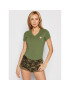 Guess Тишърт Mini Triangle W1YI1A J1311 Зелен Slim Fit - Pepit.bg