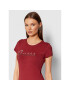 Guess Тишърт Split Script Logo W1BI22 KAKZ1 Бордо Slim Fit - Pepit.bg
