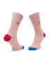 Happy Socks Чорапи дълги дамски REBOU01-3000 Розов - Pepit.bg