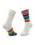 Happy Socks Дълги чорапи unisex PRR01-1300 Бял - Pepit.bg