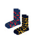 Happy Socks Комплект 2 чифта дълги чорапи мъжки CHE02-6050 Тъмносин - Pepit.bg