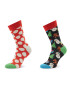 Happy Socks Комплект 2 чифта дълги чорапи мъжки XBDS02-6500 Цветен - Pepit.bg