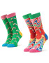 Happy Socks Комплект 2 чифта дълги чорапи мъжки XCCA02-0100 Цветен - Pepit.bg
