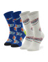 Happy Socks Комплект 2 чифта дълги чорапи мъжки XTDS02-6500 Бял - Pepit.bg