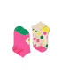 Happy Socks Комплект 2 чифта къси чорапи детски KSMD02-3300 Цветен - Pepit.bg