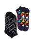 Happy Socks Комплект 2 чифта къси чорапи унисекс THU02-6500 Цветен - Pepit.bg