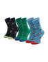 Happy Socks Комплект 3 чифта дълги чорапи детски SXKSPO08-0200 Цветен - Pepit.bg