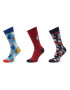 Happy Socks Комплект 3 чифта дълги чорапи мъжки XDTG08-0200 Цветен - Pepit.bg