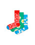 Happy Socks Комплект 3 чифта дълги чорапи мъжки XFLO08-0200 Цветен - Pepit.bg