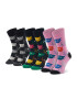 Happy Socks Комплект 3 чифта дълги чорапи мъжки XMJA08-0150 Черен - Pepit.bg