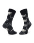 Happy Socks Комплект 3 чифта дълги чорапи мъжки XMJA08-0150 Черен - Pepit.bg