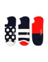 Happy Socks Комплект 3 чифта къси чорапи унисекс BDO39-6500 Цветен - Pepit.bg