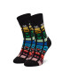 Happy Socks Комплект 4 чифта дълги чорапи унисекс XDNY09-0200 Черен - Pepit.bg