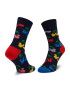 Happy Socks Комплект 4 чифта дълги чорапи унисекс XDNY09-0200 Черен - Pepit.bg