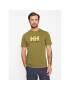 Helly Hansen Тишърт Logo 33979 Зелен Regular Fit - Pepit.bg