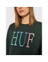 HUF Суитшърт 8-Bit Crew WPF0009 Зелен Relaxed Fit - Pepit.bg