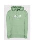 HUF Суитшърт Essentials Og Logo PF00099 Зелен Regular Fit - Pepit.bg