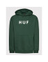 HUF Суитшърт Essentials Og Logo PF00490 Зелен Regular Fit - Pepit.bg