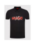 Hugo Тениска с яка и копчета Dristofano 50468259 Черен Regular Fit - Pepit.bg