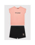 Hummel Комплект тишърт и спортни шорти Nova 213913 Розов Regular Fit - Pepit.bg