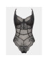 Hunkemöller Боди Eden 202256 Черен Straight Fit - Pepit.bg