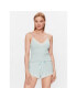 Hunkemöller Тениска на пижама 202318 Зелен Basic Fit - Pepit.bg