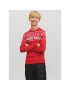 Jack&Jones Junior Пуловер Xmas 12221306 Червен Regular Fit - Pepit.bg
