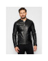 Jack&Jones Кожено яке Jprblacolt Leather 12193268 Черен Regular Fit - Pepit.bg