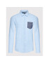 Jack&Jones Риза Colin Patch Ls Plain 12182762 Син Slim Fit - Pepit.bg