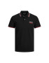 Jack&Jones Тениска с яка и копчета Atlas 12221012 Черен Regular Fit - Pepit.bg