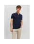 Jack&Jones Тениска с яка и копчета Clifford 12236201 Тъмносин Regular Fit - Pepit.bg