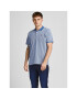 Jack&Jones Тениска с яка и копчета Bluwin 12169064 Син Regular Fit - Pepit.bg