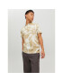 Jack&Jones Тениска с яка и копчета Tropic 12210827 Бежов Regular Fit - Pepit.bg