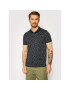 Jack&Jones Тениска с яка и копчета Minimal Aop 12182881 Тъмносин Regular Fit - Pepit.bg