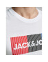 Jack&Jones Тишърт Corp 12151955 Бял Slim Fit - Pepit.bg