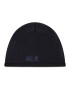 Jack Wolfskin Шапка Stormlock Logo Knit Cap 1910371-1010 Тъмносин - Pepit.bg