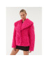 Just Cavalli Кожено палто 75PAS420 Розов Regular Fit - Pepit.bg