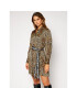 Just Cavalli Рокля тип риза S02CT1060 Кафяв Regular Fit - Pepit.bg