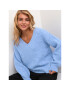 Kaffe Пуловер Kasarla V-Neck 10506829 Син Loose Fit - Pepit.bg
