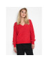 Kaffe Пуловер Sarla 10506829 Червен Loose Fit - Pepit.bg