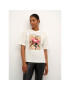 Kaffe Тишърт Cate 10507593 Екрю Loose Fit - Pepit.bg